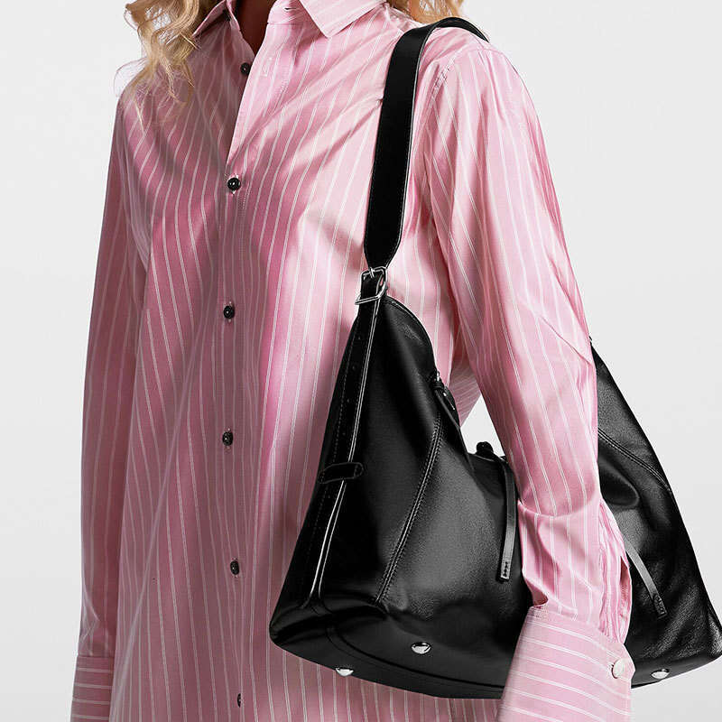 New Black Warrior Shoulder Tote High-End Simple For Women Versatile Large Capacity Commuter Crossbody Bag