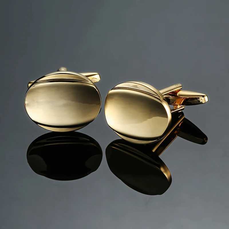 Mens French shirt cufflinks copper material oval cufflinks fashion brand clothing accessories wholesale XJ250614