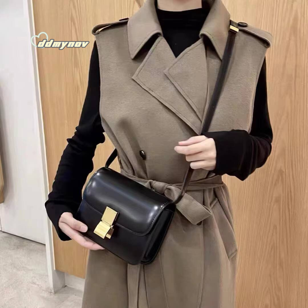 2022 trendy brand women's genuine leather shoulder bag, small square handbag, fashionable crossbody bag ddmynov