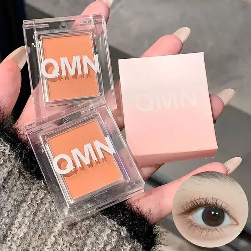 Matte White Nude Apricot Eyeshadow Makeup Lasting Fine Powder Face Highlight Silkworm Brightening Monochrome Eye Shadow Palette