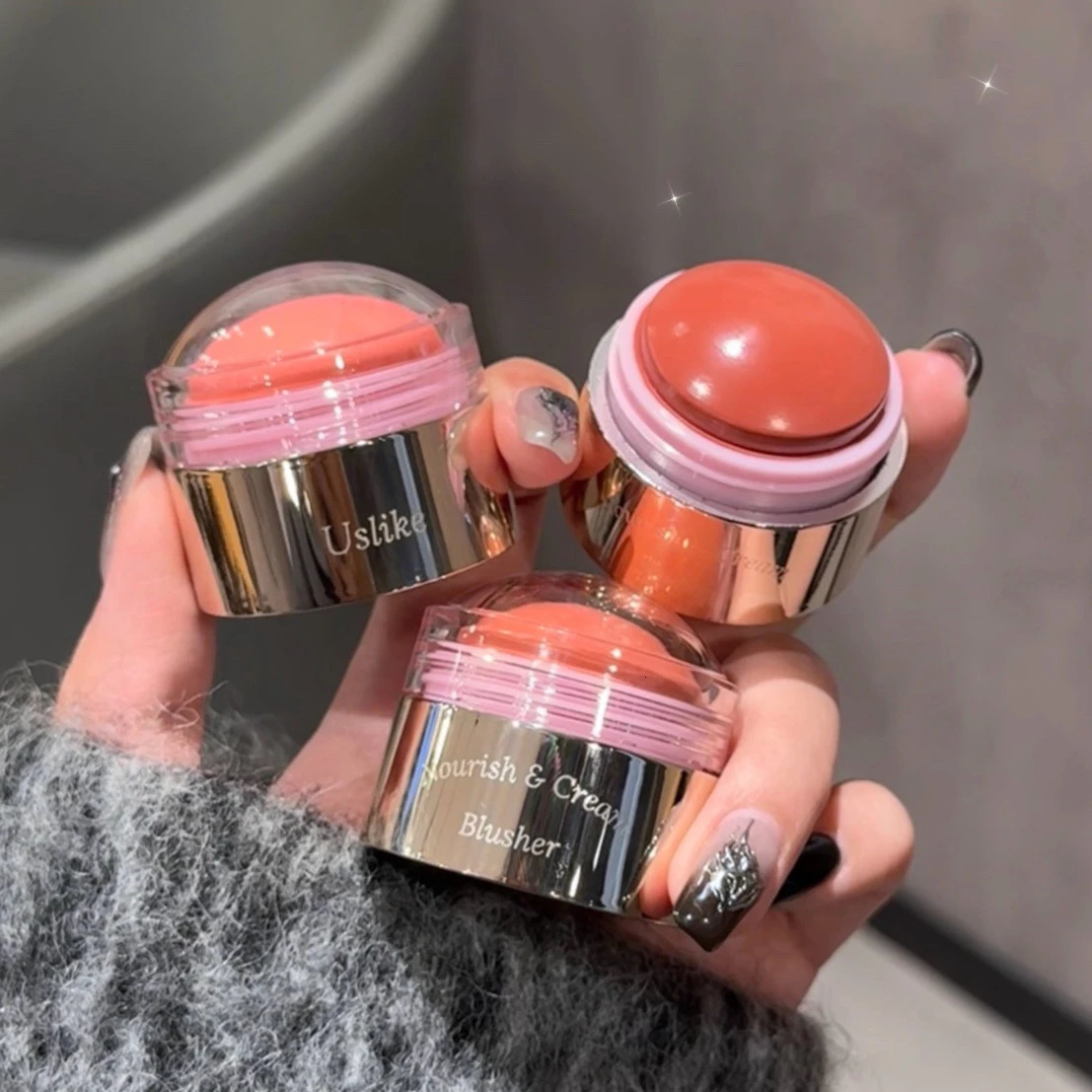 Creamy Purple Blush Stick Soft Face Blusher Cream Korean Make Up Peach Pink Cheek Tint Contouring Shadow Cosmetics 250614