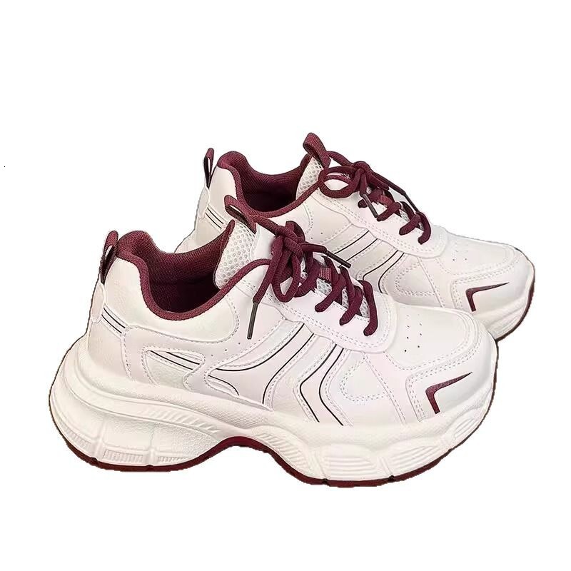 Ddmysports Platform Dad Shoes For Women Summer New Thin Breathable Height Increasing Lightweight Leather Surface Slimming Casual Sneakers Outdoor Shoe