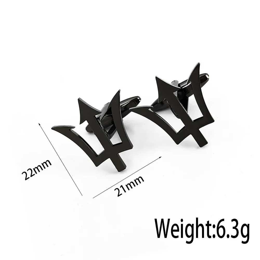 Poseidon Cufflinks for Men Ancient Greek God Trident Twins Shirt Button Wedding Party Gift Stainless Steel Collection Jewelry XJ250614