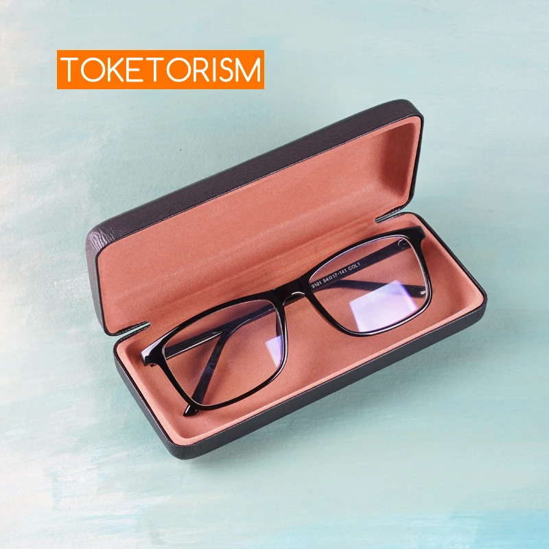 Toketorism Quality Eyeglass Box Portable Leather Hard Cases For Reading Glasses B17 250610
