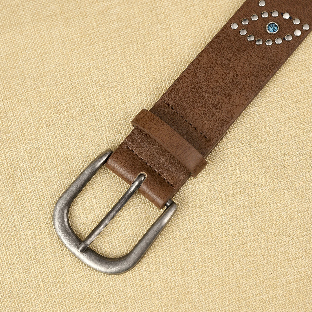 1 womens coffee color PU belt bohemian style belt metal flowers fashion clothing must-have shopping first 250610