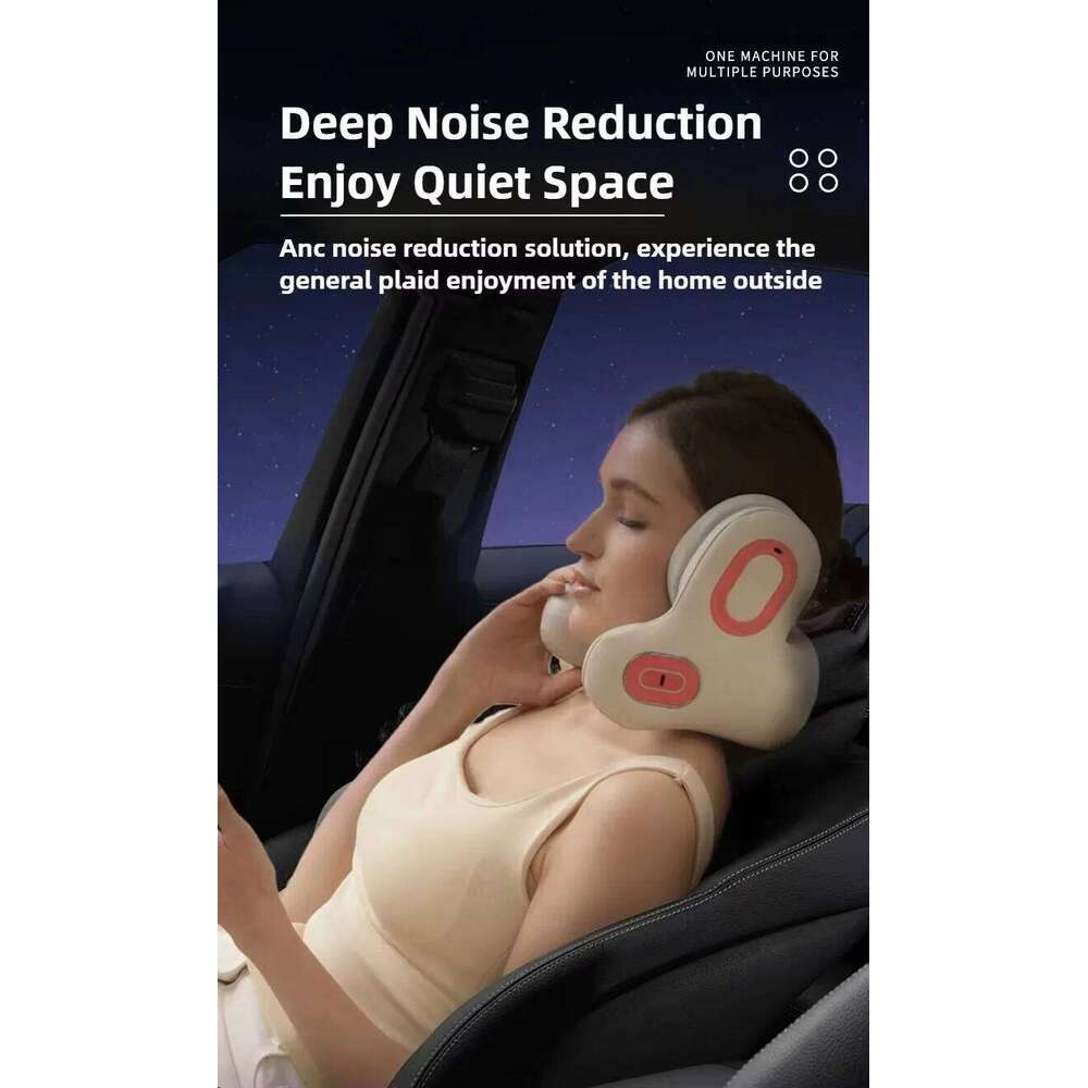 Wireless Red Light Hot Compress Massager Sleep Noise Reduction U-Shaped Neck Pillow Maseador Bluetooth Music
