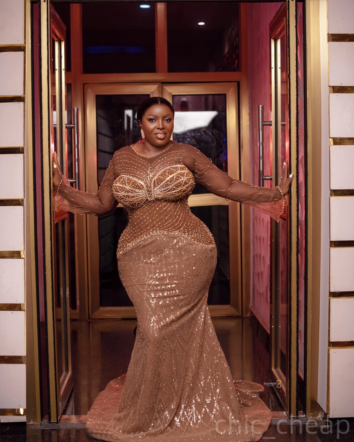 Chocolate Mermaid Prom Dresses 2025 Illusion Beaded Sequined Vintage Evening Formal Party Second Birthday Engagement Gowns Plus Size Dress For Special