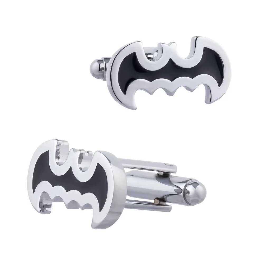 High Grade Black Batman Drop Enamel Cufflinks for Mens Personalized and Minimalist Business Themed Party Shirt Accessories XJ250614