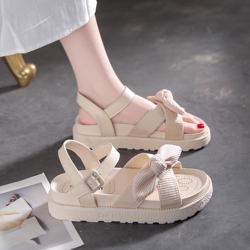 Ddmyoutdoor Women S Sandals For Summer New Student Flat Roman Strap Fairy Style Shoes To Match Skirts Outdoor Shoes