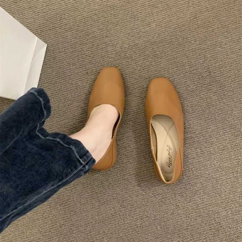 Womens Slip Leather Loafers Spring Autumn Ballet Shoes Ladies Casual Round Toe Cute Flats Nurse Shoes Sneakers XJ250614
