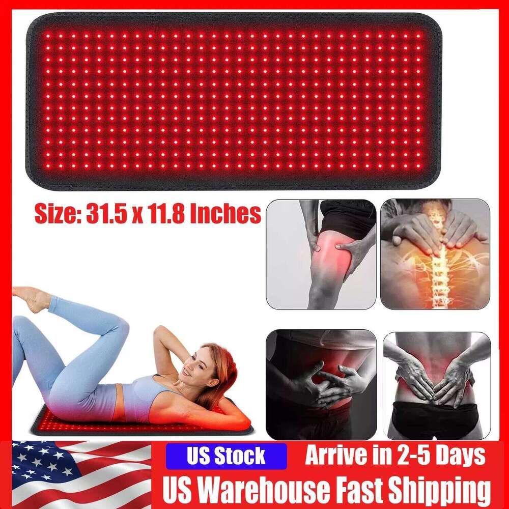 Infrared LED Medical Service Waist Red Light Heating Massage Belt Pad Lumbar Back Massager For Muscle Relaxation