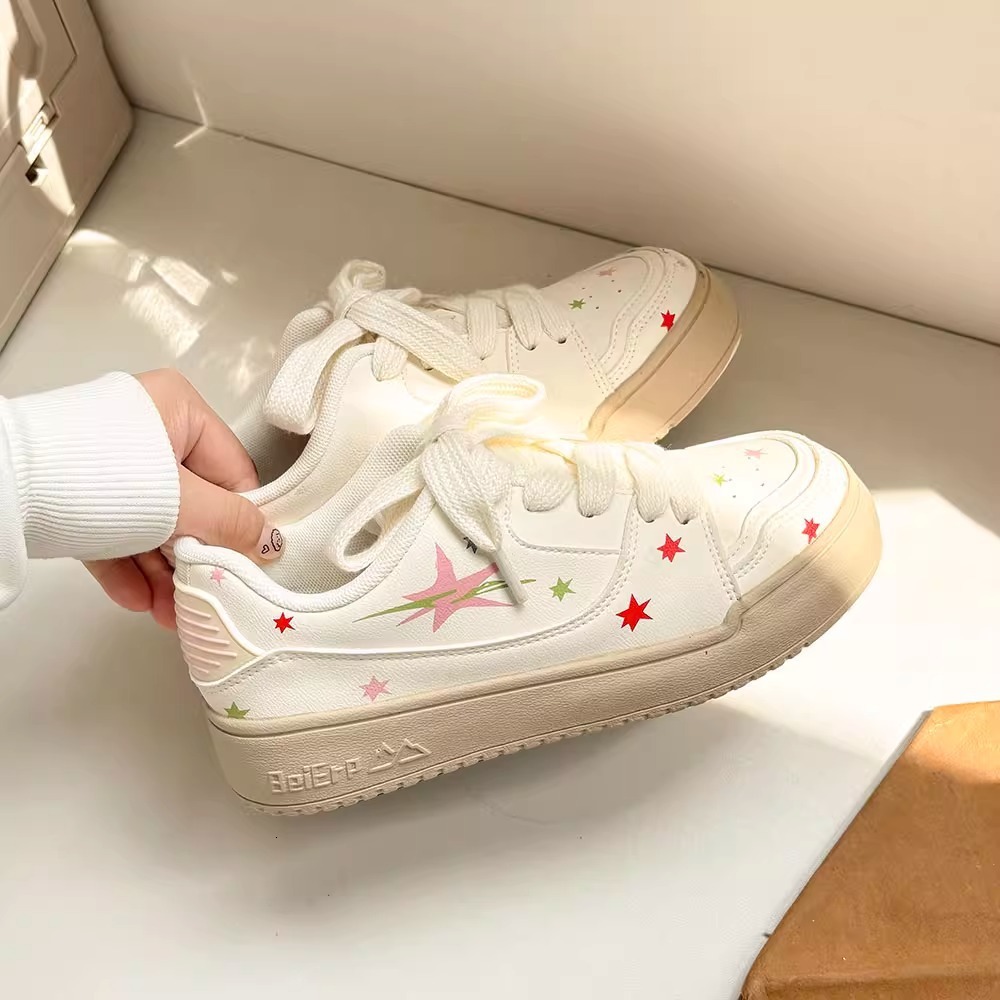 Ddmysports Thick Soled Niche Autumn Winter Sneakers Women New Versatile Fashion Casual For Students Sports Trendy White Shoes Outdoor Shoes