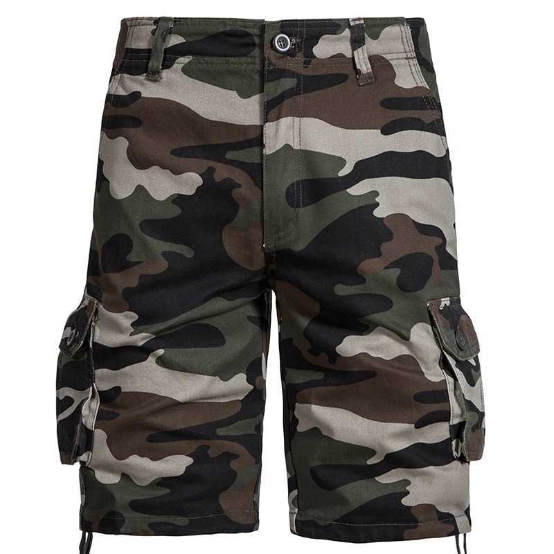 Mens Camo Shorts Summer Casual Half Pants Camouflage Outdoor Sports Short Pants Side Pocket Cotton Breathable Shorts W250614