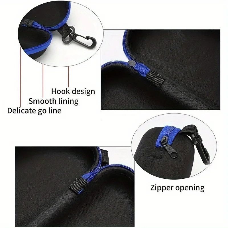 3 sunglasses cases portable and durable protective glasses bag zipper with hook suitable for outdoor travel 250610