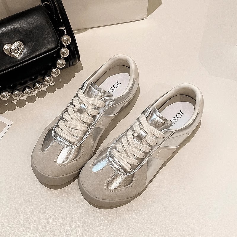 Ddmysports Silver German Training For Women New Autumn Winter Lightweight Soft Sole Casual Versatile Flat S Shoes Outdoor Shoes