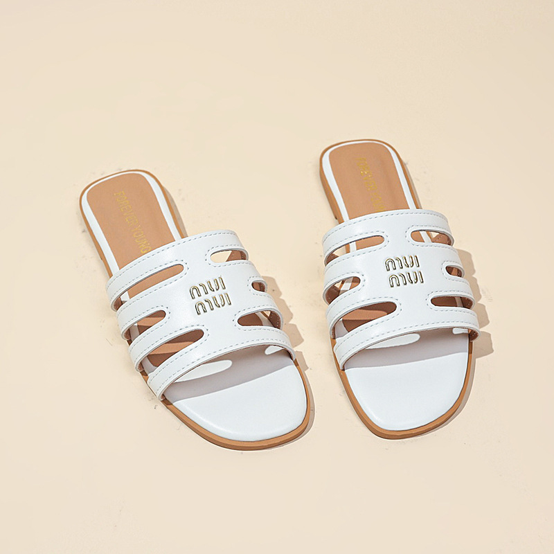 free shipping designer sandals luxury slippers slides yellow white brown black indoor outdoor beach versatile fashion slippers plus size 35-43