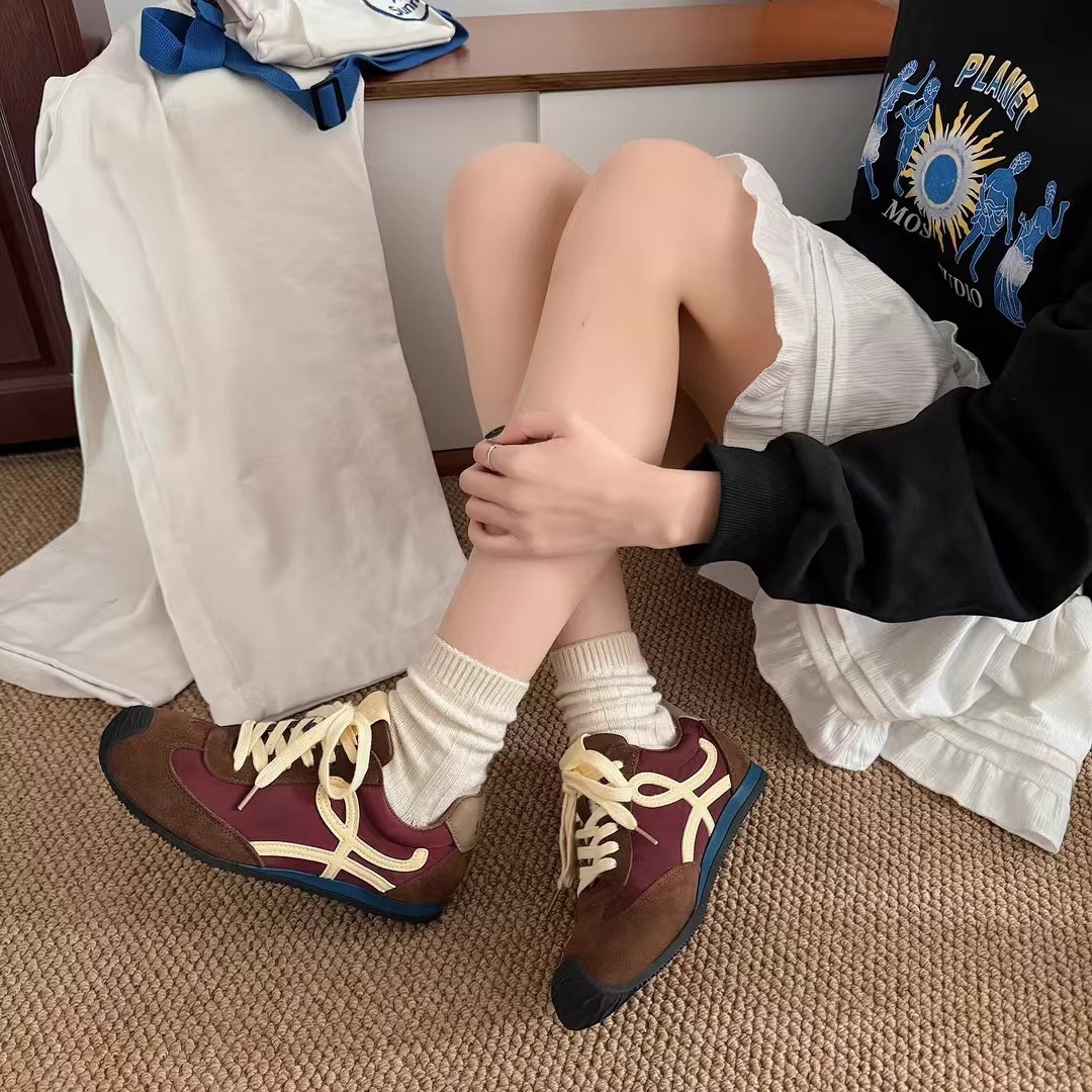 Ddmysports Spring New Thick Soled German Training For Women Fashion Versatile Casual Sports Agan Sneakers Ugly Cute White Shoes Trend Outdoor Shoes