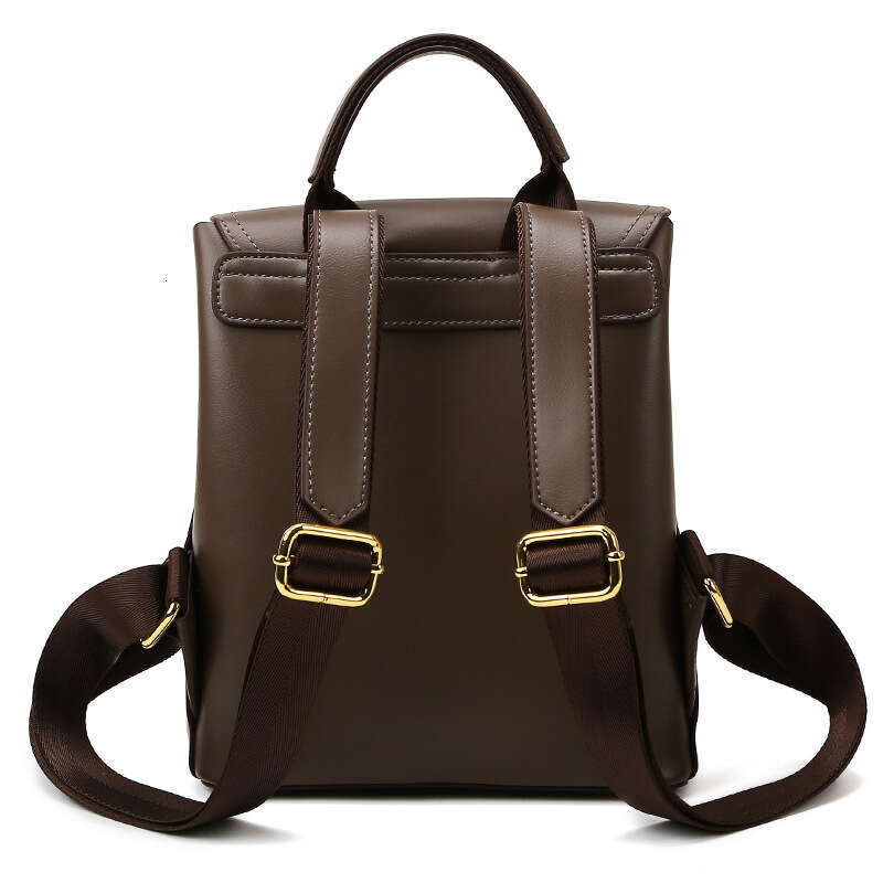 Backpack New Simple Color-Block Textured Internet Celebrity Outdoor Fashion Women's Bag