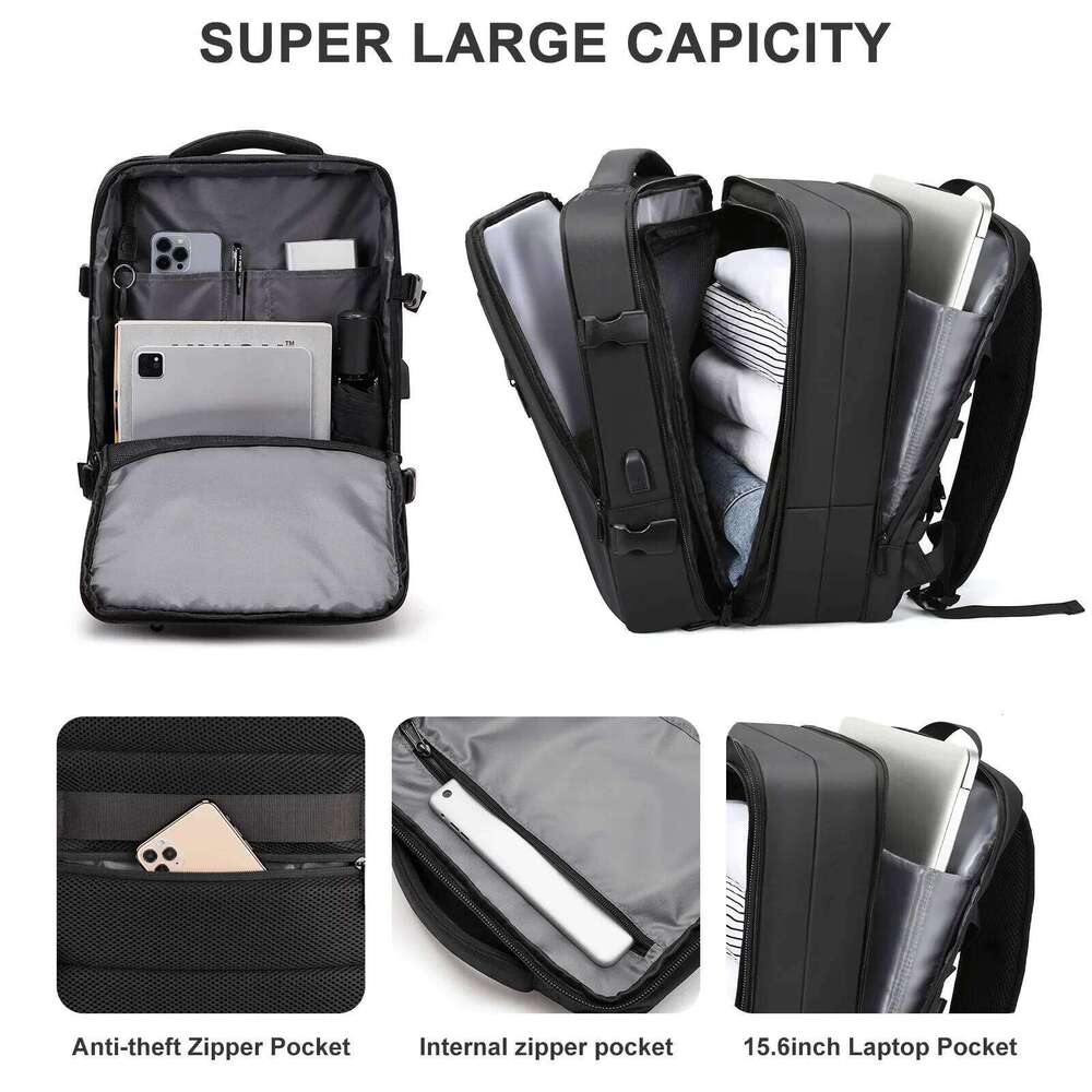 Extra Large 40L Travel For Men Extenable Airplane Cabin Carry On Backpack Waterproof Business Work Laptop Bag