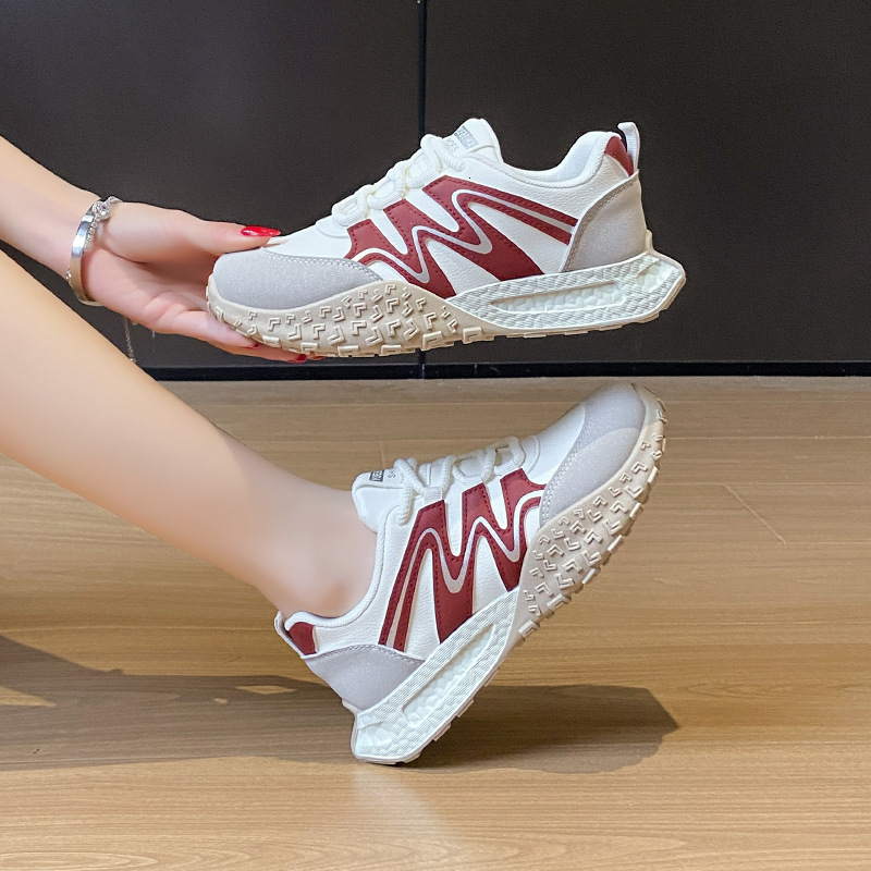 Ddmysports Summer New Thick Soled White Sneakers For Women Versatile Breathable Student Casual Shoes Height Increasing Ins Trend W Outdoor Shoes