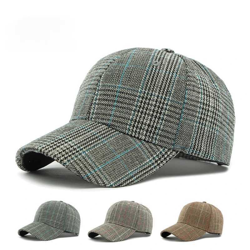 Hat Mens Spring Summer Outdoor Sunscreen Visor Classic Checkered Baseball Cap Hard Top Womens Cap Sun Cap W250614