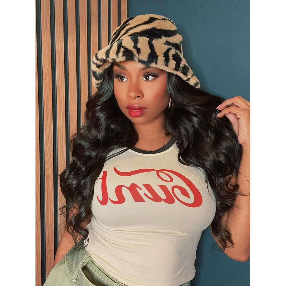 New Fashion Slim Fit Stretch Sexy Printed Round Neck Short Sleeve Top Color Block T-Shirt For Girls B5