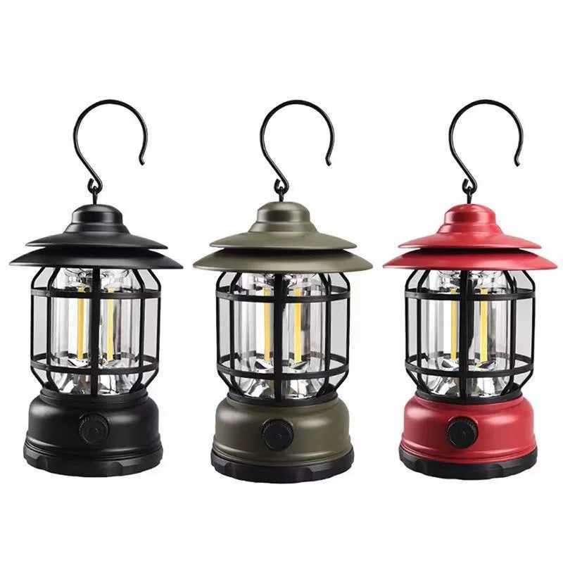 Outdoor Lighting Portable Light Retro Horse Lantern Rechargeable Multi Functional Outdoor Camping Light LED W250613