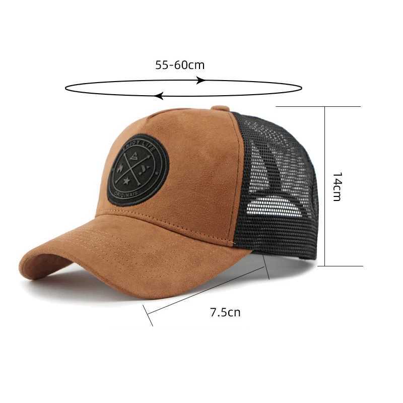 Unisex Summer Baseball Hat with Color Blocking Mesh Ventilation Embroidered Design and Polyester Neutral Grid Sport Duckbill Cap W250614