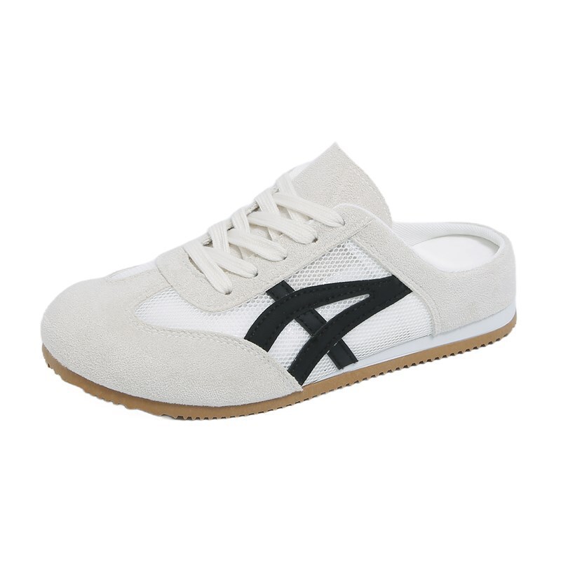 Ddmysports White Sneakers For Women Summer New Korean Style Ins Female Students Casual Sports Versatile Half Sole Street Shooting CY Outdoor Shoes