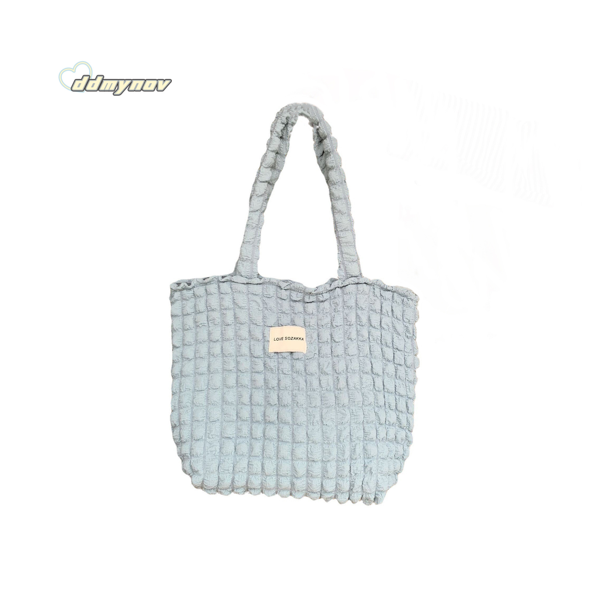 2755 Stylish Cloud Bubble Flower Single Shoulder for Female Students Simple Handbag Canvas Large Capacity Women's Bag ddmynov