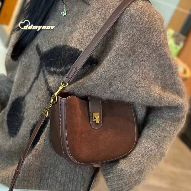 Women's shoulder soft cowhide real leather bag, women's fashionable design crossbody bag ddmynov