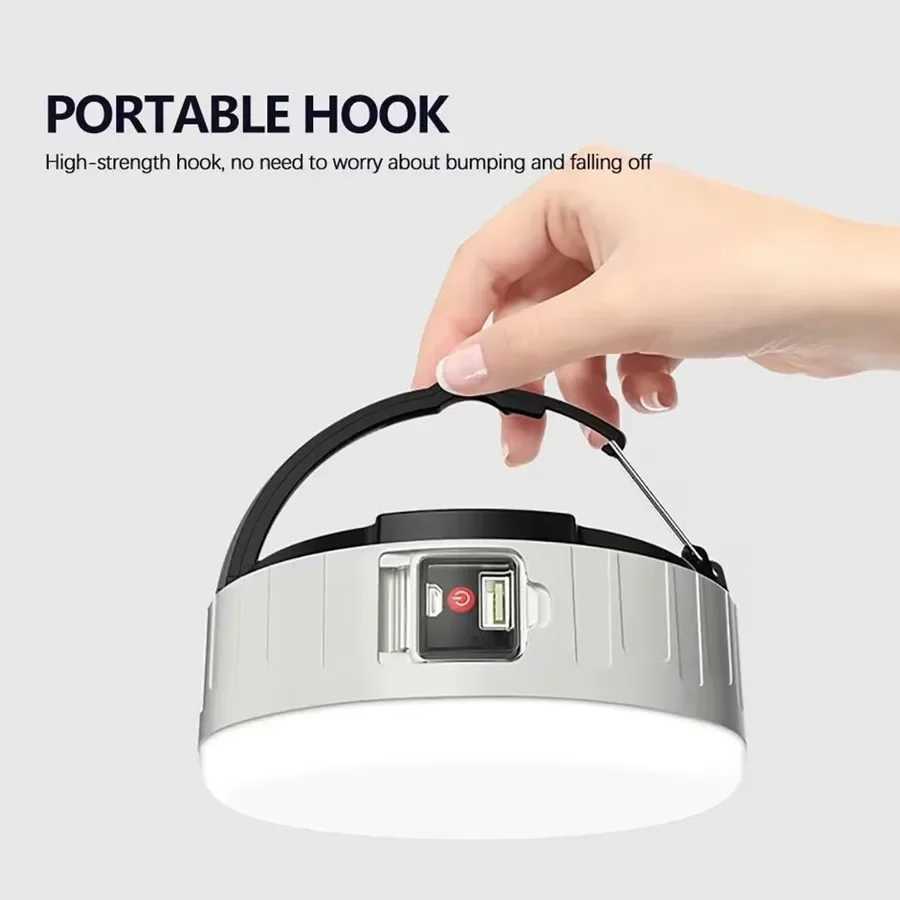 Remote Control Charge 100W LED Tent Lamp Waterproof Portable Lanterns Emergency Night Market Lights Outdoor Solar Camping Lights W250613