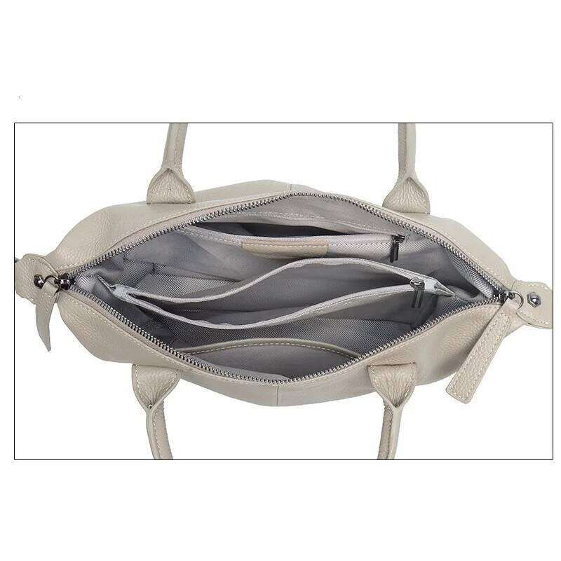 Handbags Women Soft Cowhide Shoulder Crossbody Casual Tote 2024 New Genuine Leather Messenger Purses Top-Handle Bags