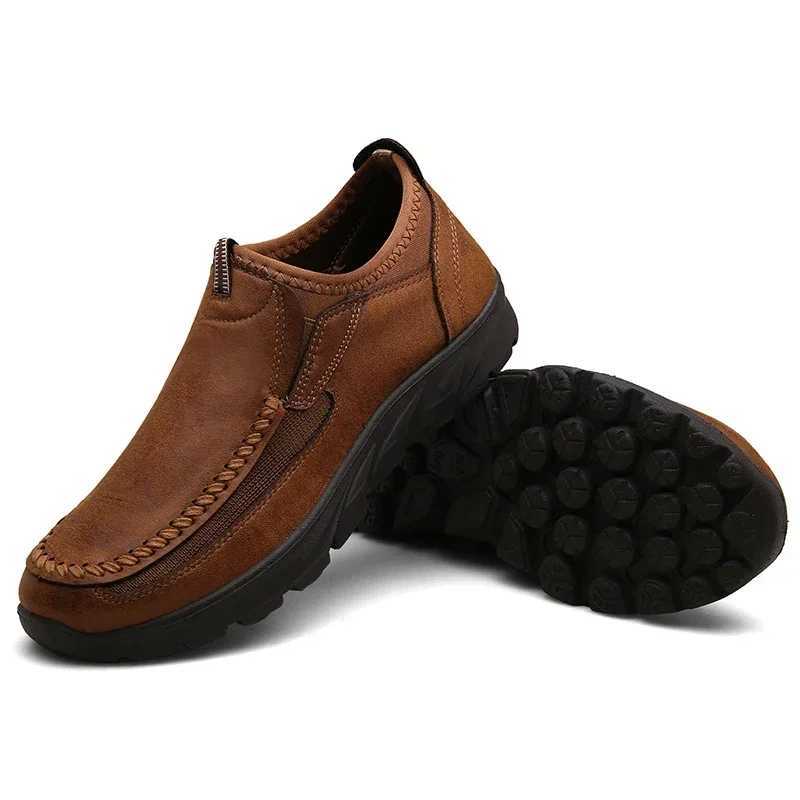 Leather Men Casual Shoes Brand New Men Loafers Breathable Slip Driving Shoes Plus Size 39-48 Drop Shipping XJ250614