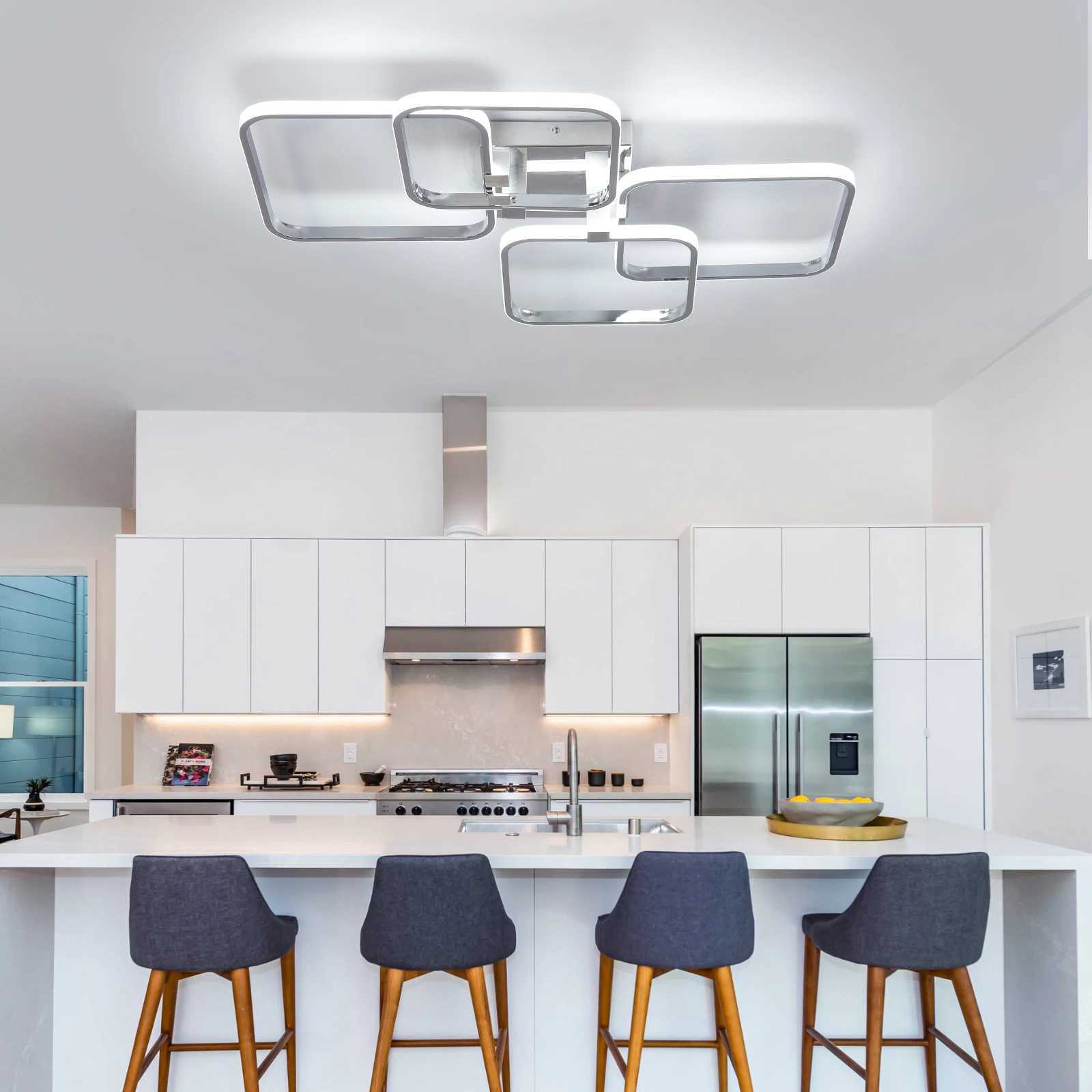 Modern LED Ceiling Light with Remote Control Dimmable Chandelier for Living Room Bedroom Flush Mount Lighting Fixture IndoorXJ2500613