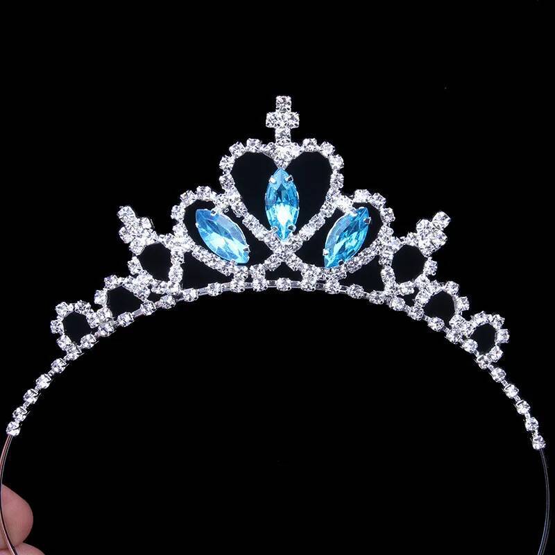 StoneFans Rhinestone Princess Headband for Girls Birthday Accessories Bridal Crystal Crown Tiara Wedding Hair Jewelry