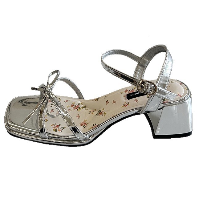 Ddmyoutdoor Floral Fairy Wedge Square Toe Slip On Sandals For Women Summer New Style To Match Skirts Outdoor Shoes
