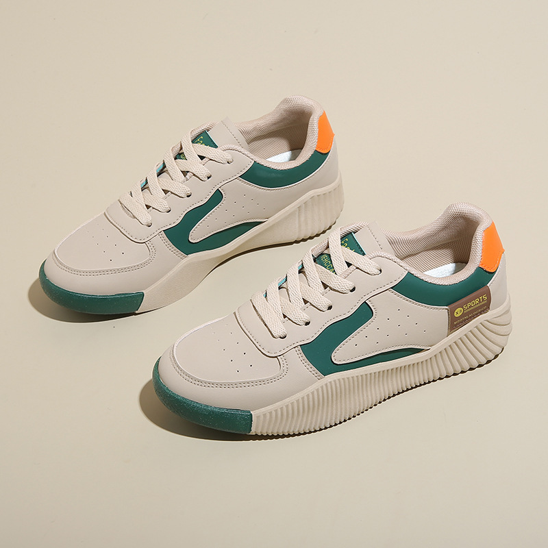 Ddmysports Autumn Women S New Breathable White Sneakers For Female Students Korean Style Versatile Thick Soled Sports Casual Board Shoes Outdoor Shoes