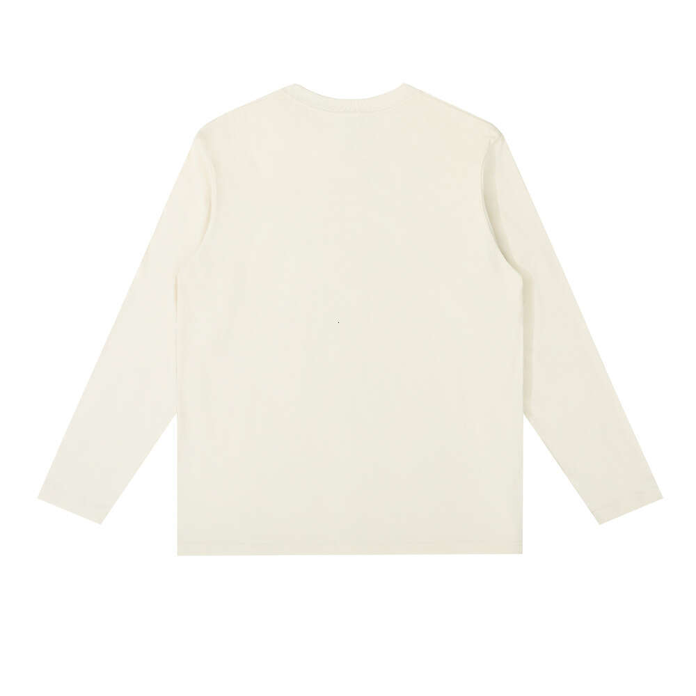 Khaki Base Shirt Long Sleeve Autumn Winter Combed Long-Staple Cotton T-Shirt Solid Color Versatile Fashion Casual Unisex Tee