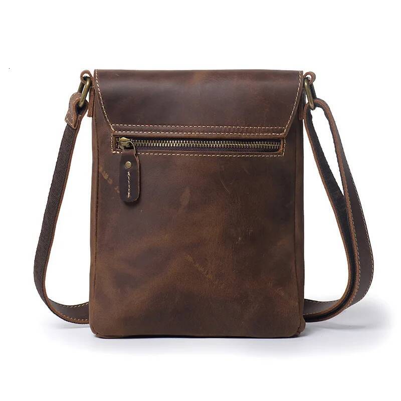 Vintage Genuine Shoulder Bag for Male High Quality Men's Cow Leather Crossbody Messenger Bags Man Sling Handbag
