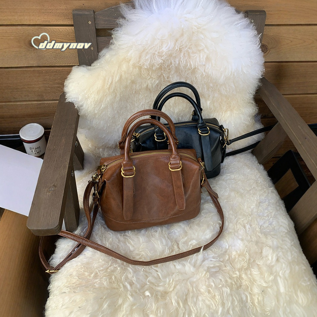 Versatile Handheld Bowling Ball for Women 2024 Autumn Winter New Fashion Pillow Commuter Shoulder Crossbody Bag ddmynov