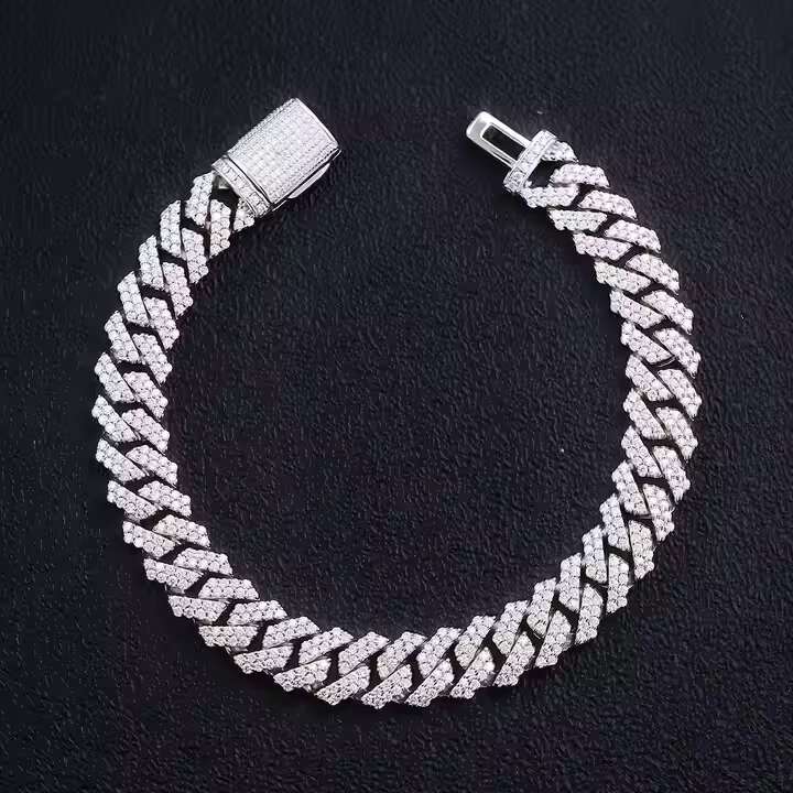 Luxury 3.5 MM Moissanite Tennis Bracelet 925 Silver with Gold Timeless Urban Jewelry Accessory for Her High Shine for Gifts