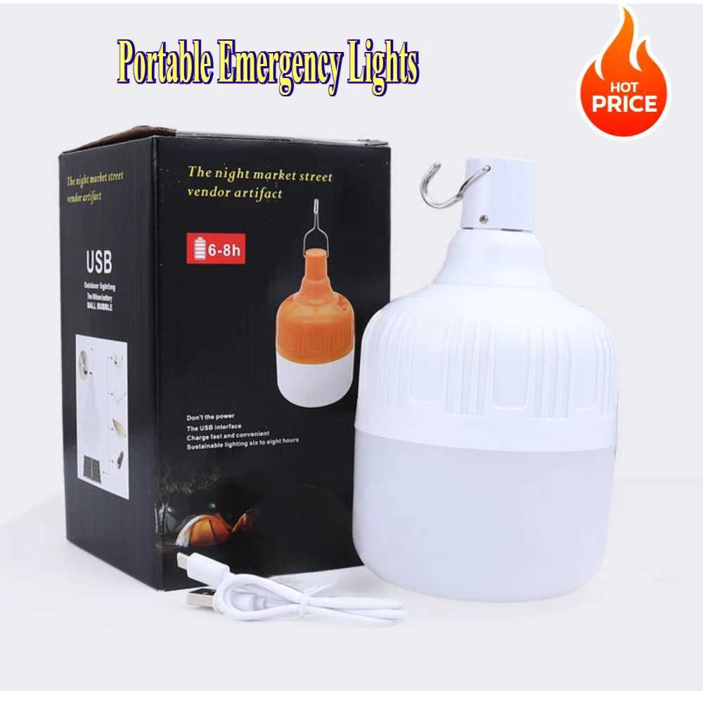 Portable USB Charging LED Camping Light Multifunctional Outdoor Emergency Suspension Tent Light Hiking Picnic Night Lighting W250613