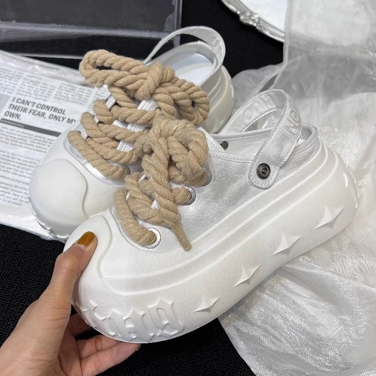 Ddmysports Super Popular Thick Soled Platform Height Increasing Cute Ugly Big Head White Sneakers For Women Spring And Autumn New Casual Board Shoes O