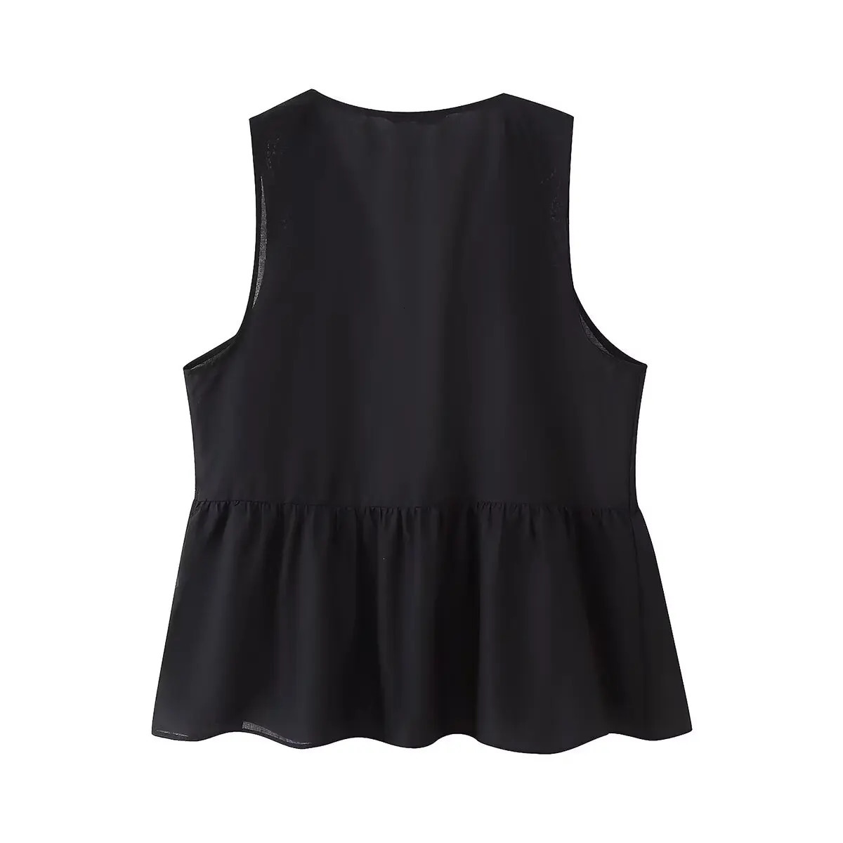 Zevity Women Vintage V Neck White Line y Casual Chiffon Blouse Femme Chic Sleeveless Vest Shirt Blusas Tops LS9216 250614