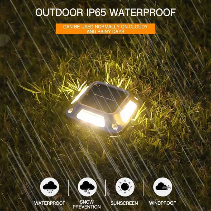 Solar Outdoor Camping Light Courtyard Garden Lawn Decoration Landscape Light Waterproof Stainless Steel Buried Light W250613