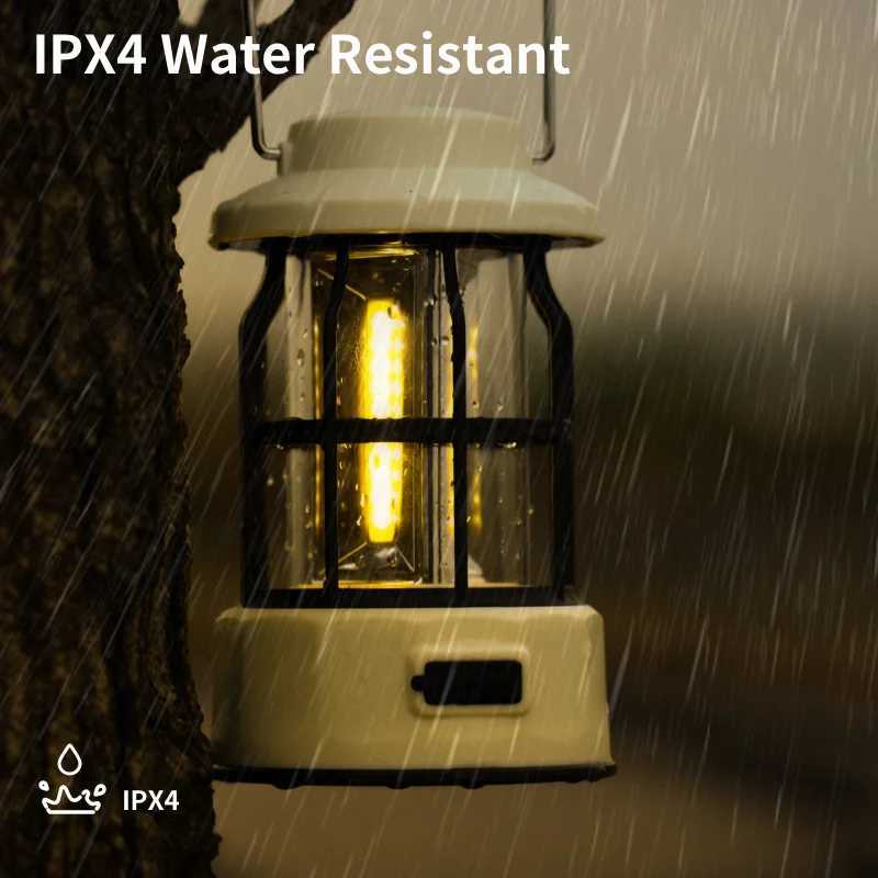 WARSUN CP03 Retro Barn Lantern - Hanging Outdoor Camping Light 500Lm Brightness IP44 Waterproof Warm White/Cool White Light W250613