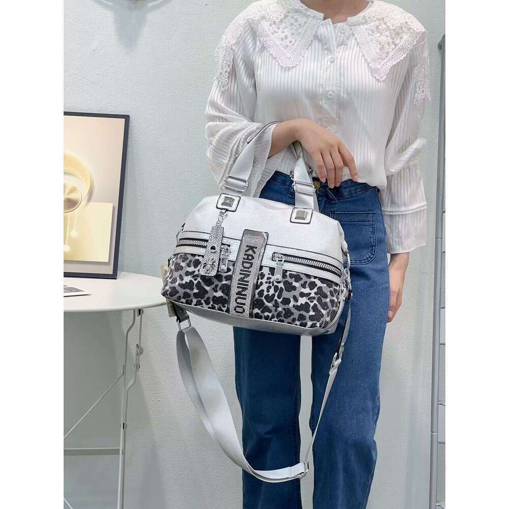 Leopard Print Genuine Leather for Women 2023 New Fashion Versatile High-end Crossbody Bag Ladies Handbag