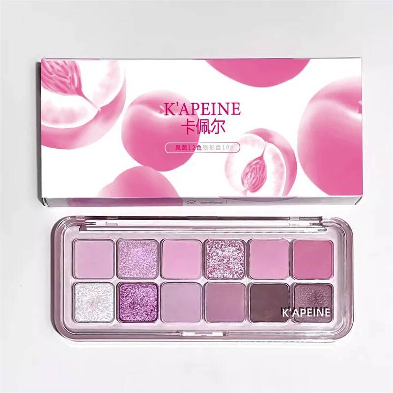 Pink Clear Glitter Eyeshadow Matte Shimmer Orange Brown Shiny 12 Colors Eye Shadow Girl Makeup Palette Lasting Cosmetic