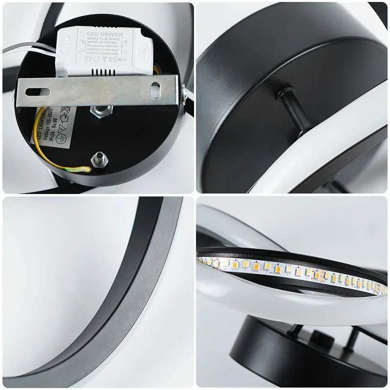 LED Ceiling Light 6500K White Light Spiral Aluminum Flush Mount Ceiling Light for Hallway Kitchen Balcony Corridor Laundry XJ2500613
